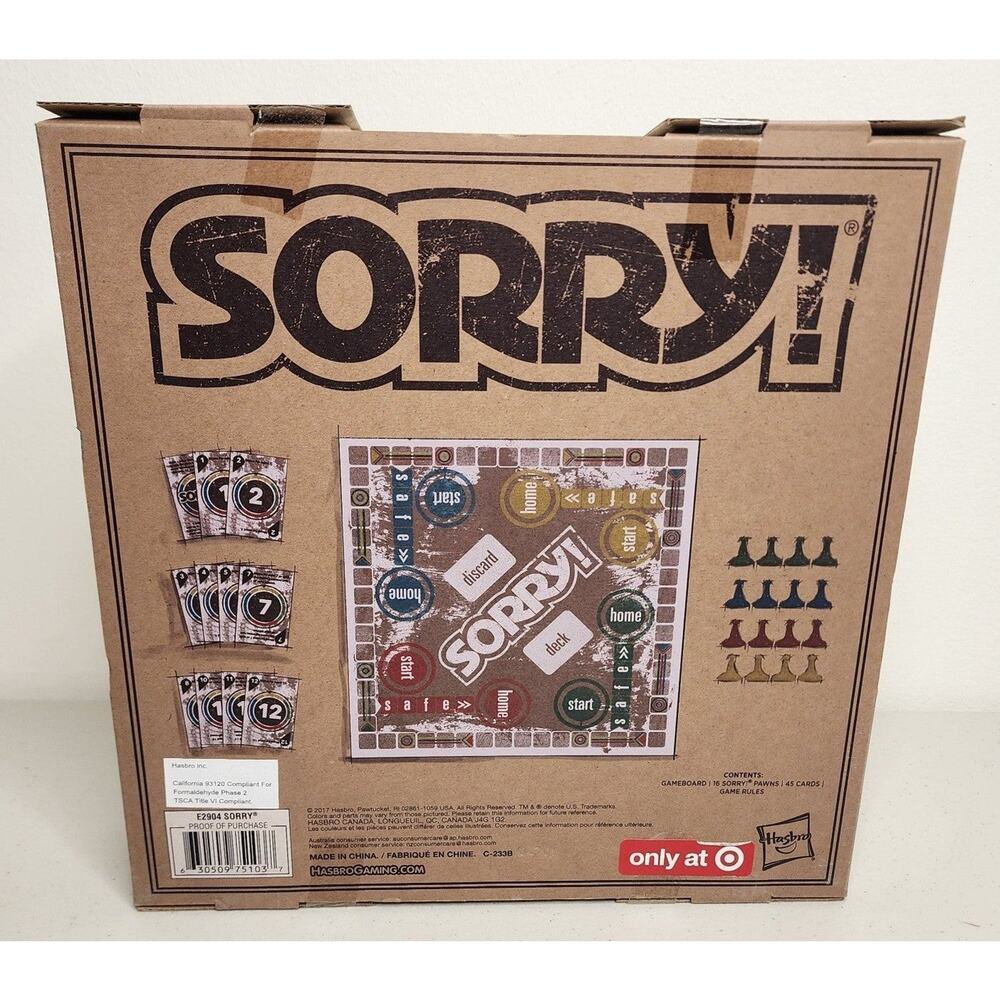 Rustic Sorry! Game - Picture 2 of 2